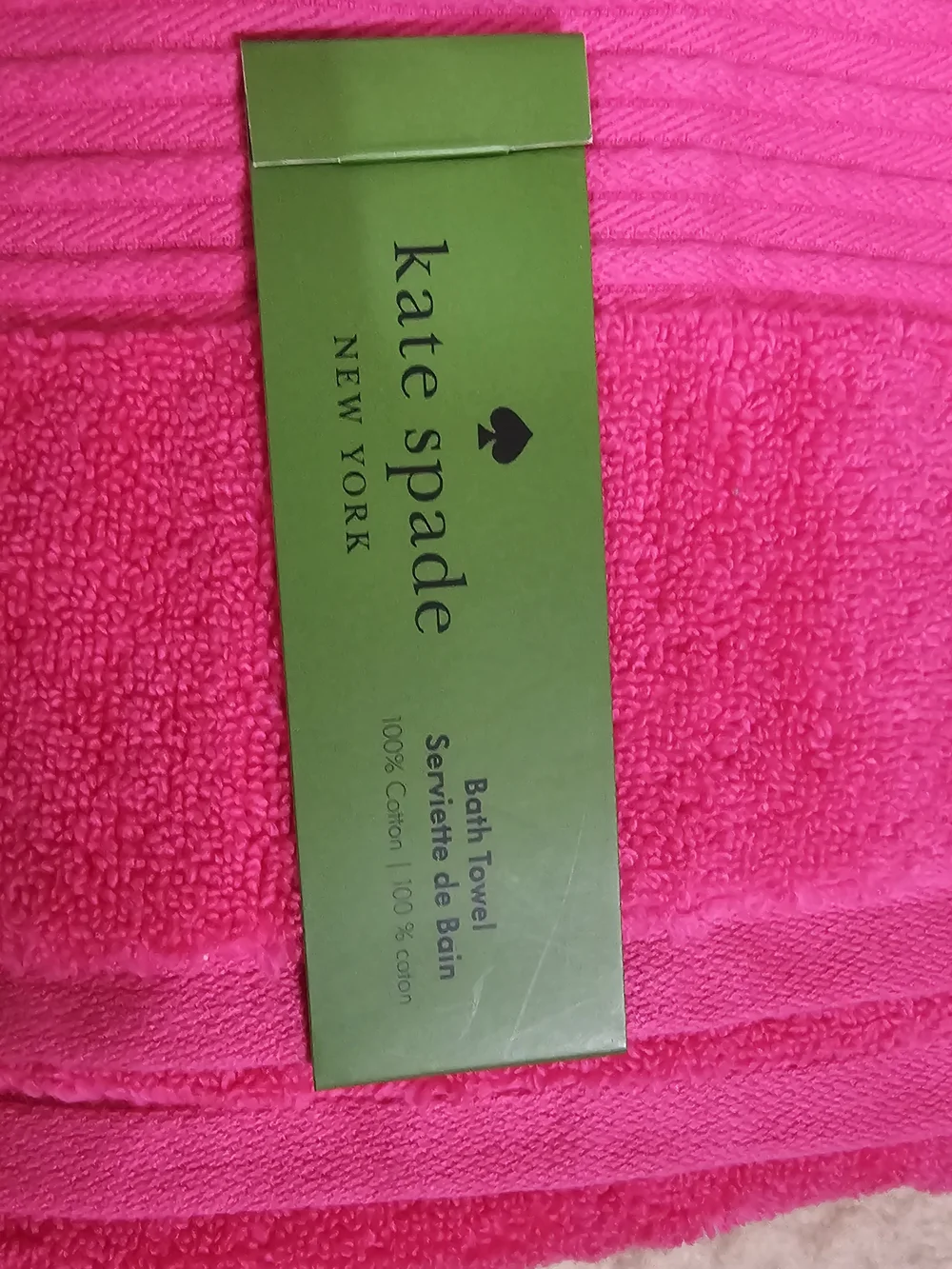 New KATE SPADE Hot Pink 7-Piece Set 1-Bath Towel 2-Hands Towels 4-Wash Cloths